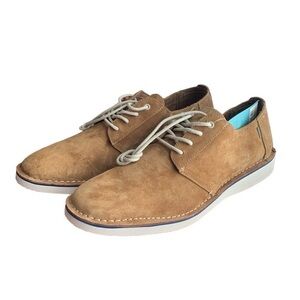 Toms men’s Preston brown pig suede stitch out lace up shoes